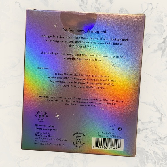 The Crème Shop Unicorn Candy Aromatherapy Bath Bomb, 5.64 oz, NIB - Picture 2 of 3
